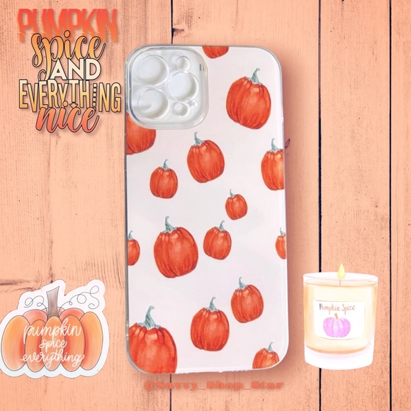 Painted PUMPKIN iPhone 12 & 12 Pro Max Case! - Picture 2 of 3